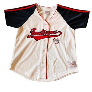 Cleveland Indians Button up Jersey Genuine Baseball Merchandise 5th & Ocean Med